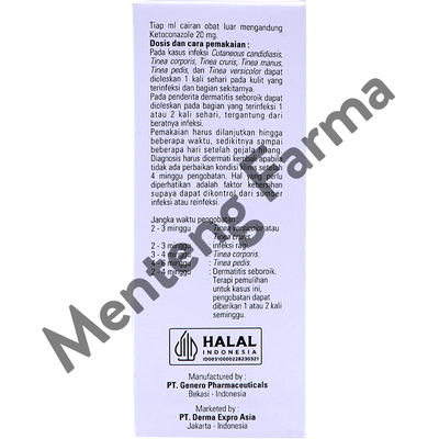 Erazol Lotion 30 mL - Meredakan Gatal Jamur, Kurap dan Panu - Menteng Farma