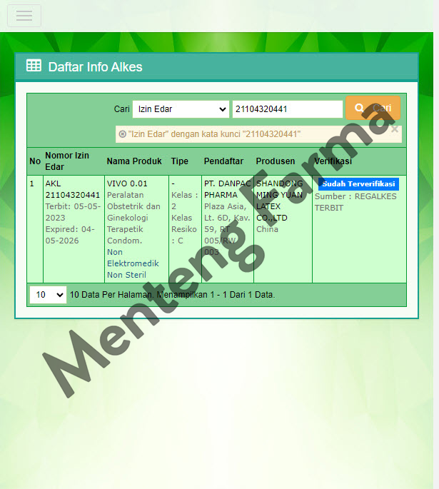 Kondom Vivo 001 Isi 2 - Kondom Super Extra Tipis - Menteng Farma