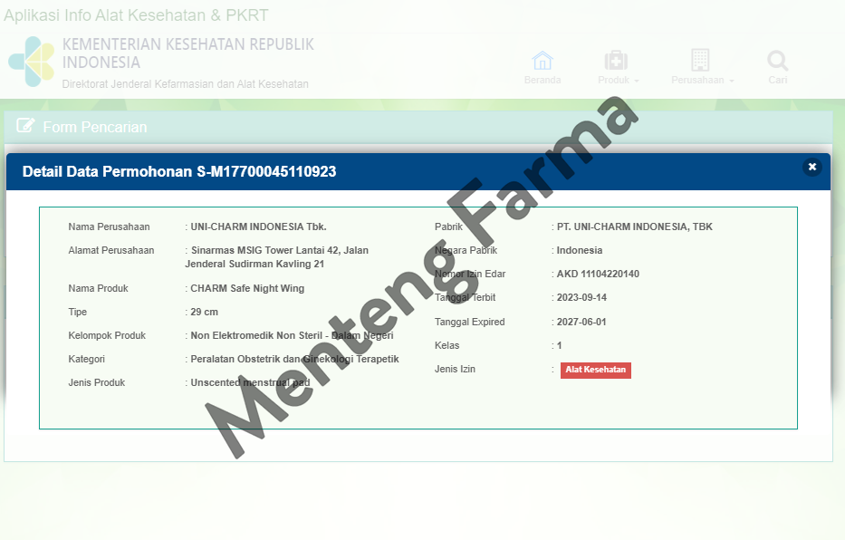 Charm Pembalut Safe Night 29 cm Wing 9 Pads - Pembalut Malam 29 cm - Menteng Farma