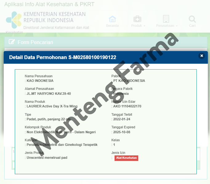 Laurier Active Day X-Tra Wing 20 Pads - Pembalut Wanita Wings 22 Cm - Menteng Farma
