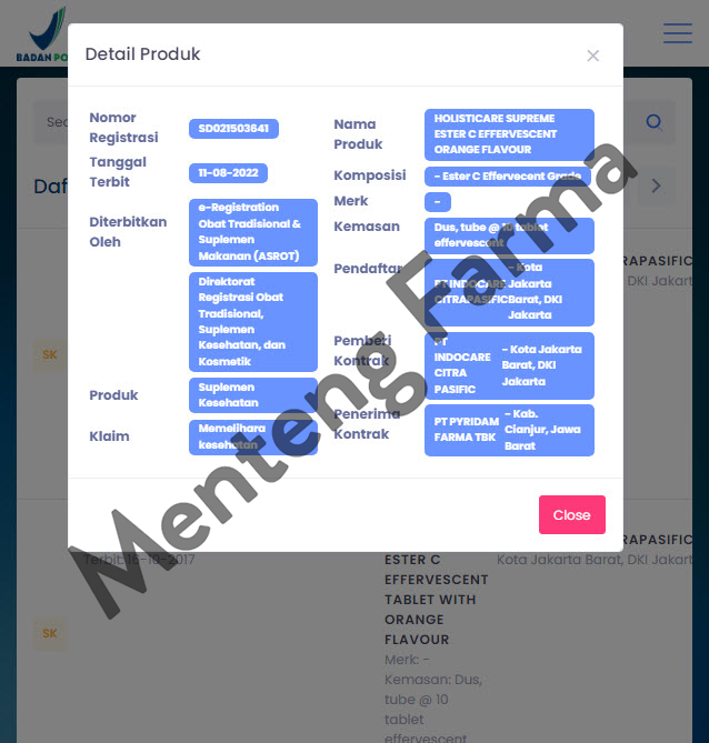 Holisticare Ester C Effervescent 10 Tablet - Suplemen Vitamin C - Menteng Farma