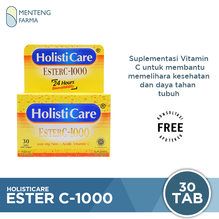 Holisticare Ester C-1000 30 Tablet - Suplementasi Vitamin C 1000 Mg - Menteng Farma