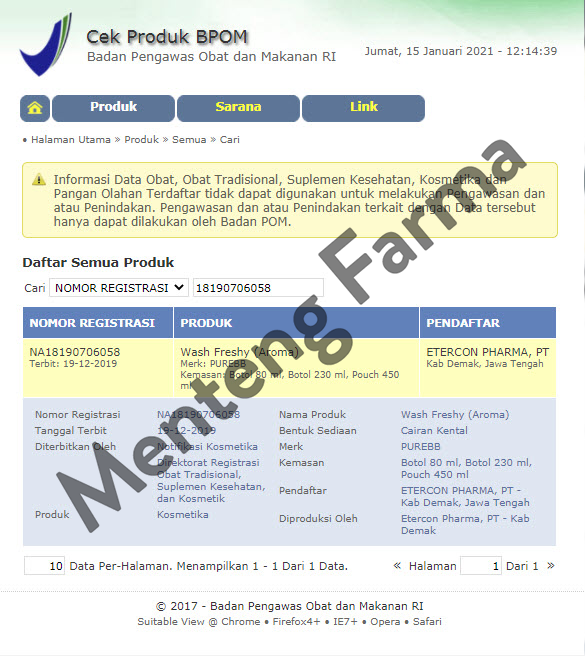 Pure Baby Wash Freshy Refill 450 mL - Sabun Mandi Bayi Non SLS - Menteng Farma