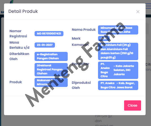 AMH Etawa Jahe Isi 10 Sachet - Susu Kambing Etawa Jahe - Menteng Farma
