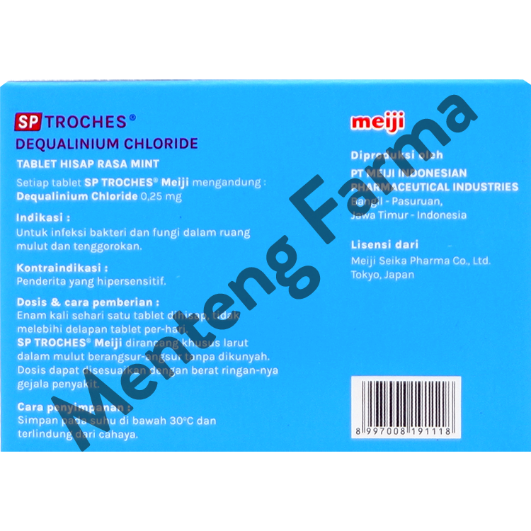 Tablet Hisap SP Troches Meiji Mint 12 Tablet - Atasi Gangguan Mulut dan Tenggorokan - Menteng Farma
