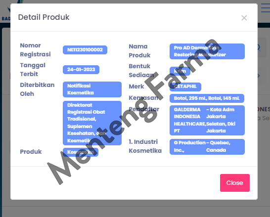 Cetaphil Pro AD Derma Skin Restoring Moisturizer 145 mL - Moisturizer Kulit - Menteng Farma
