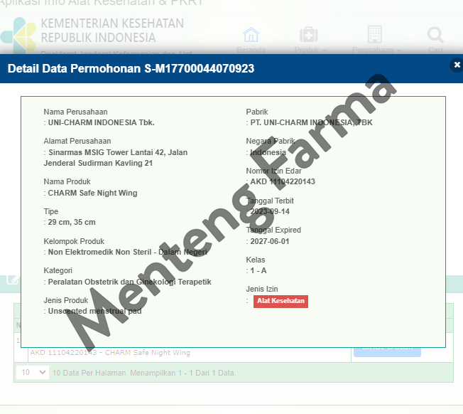 Charm Pembalut Safe Night 35 cm Wing 5 Pads - Pembalut Malam 35 cm - Menteng Farma