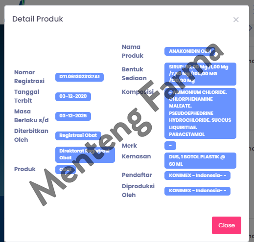 Anakonidin OBH Sirup 60 mL - Obat Batuk dan Flu Anak - Menteng Farma