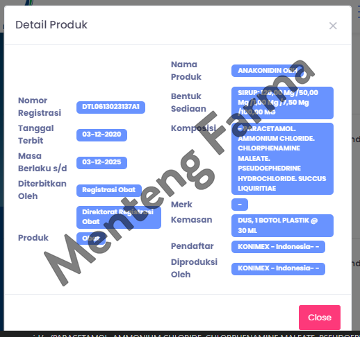 Anakonidin OBH Sirup 30 mL - Obat Batuk dan Flu Anak - Menteng Farma