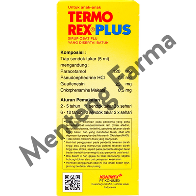 Termorex Plus Sirup 60 mL - Obat Batuk dan Pilek Anak - Menteng Farma