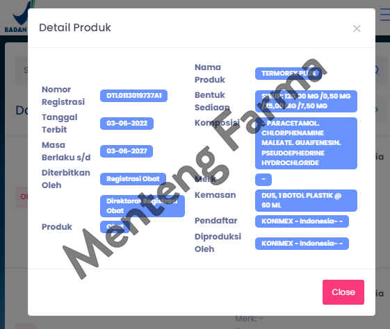 Termorex Plus Sirup 60 mL - Obat Batuk dan Pilek Anak - Menteng Farma