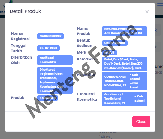 Natur Shampoo Tea Tree Oil 80 ML - Perawatan Rambut Anti Ketombe - Menteng Farma