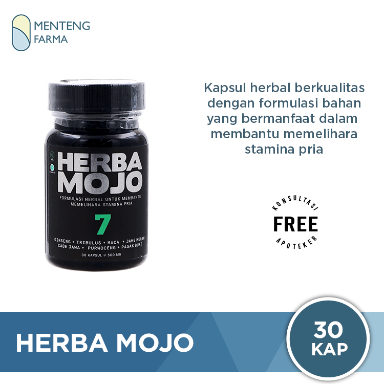 Herba mojo 30 Kapsul - Memelihara Stamina Pria - Menteng Farma