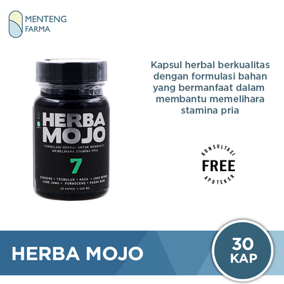 Herba mojo 30 Kapsul - Memelihara Stamina Pria - Menteng Farma