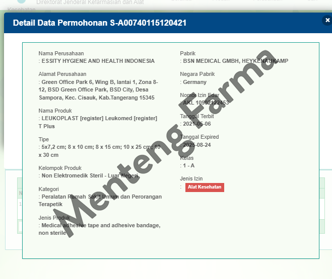 Leukomed T Plus Plaster Steril 10 CM x 25 CM - Plester Penutup Luka Steril - Menteng Farma