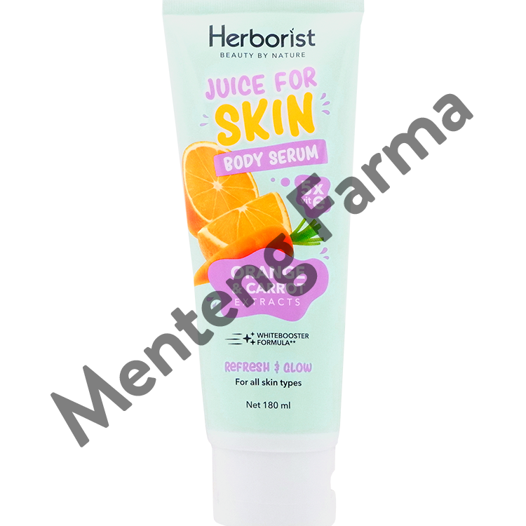 Herborist Juice For Skin Body Serum Orange & Carrot 180 mL - Melembabkan dan Mencerahkan Kulit - Menteng Farma