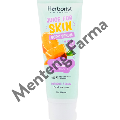 Herborist Juice For Skin Body Serum Orange & Carrot 180 mL - Melembabkan dan Mencerahkan Kulit - Menteng Farma