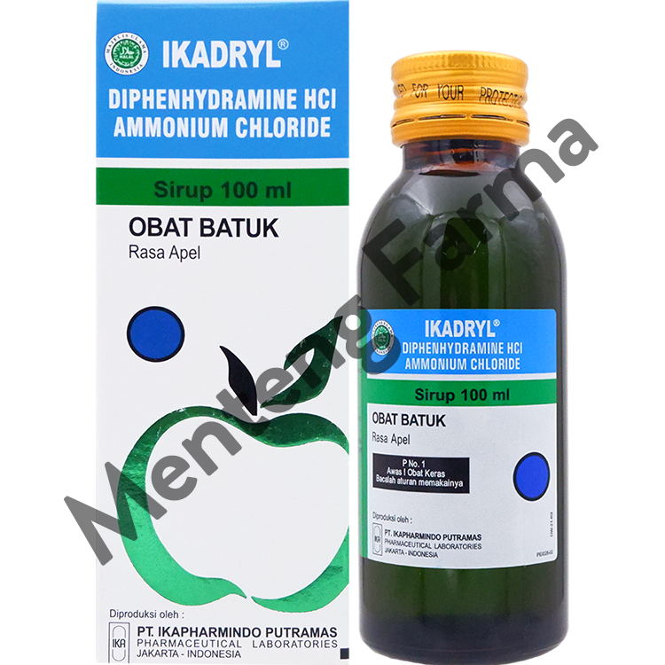 Ikadryl Sirup 100 mL - Meredakan Batuk dan Melegakan Tenggorokan - Menteng Farma