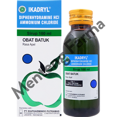 Ikadryl Sirup 100 mL - Meredakan Batuk dan Melegakan Tenggorokan - Menteng Farma