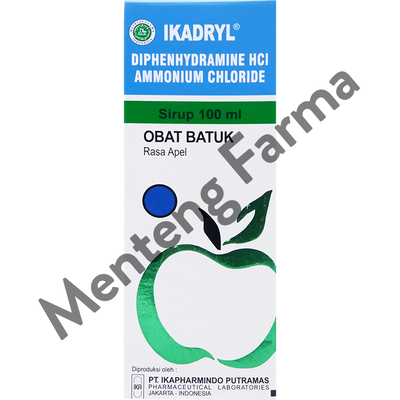 Ikadryl Sirup 100 mL - Meredakan Batuk dan Melegakan Tenggorokan - Menteng Farma