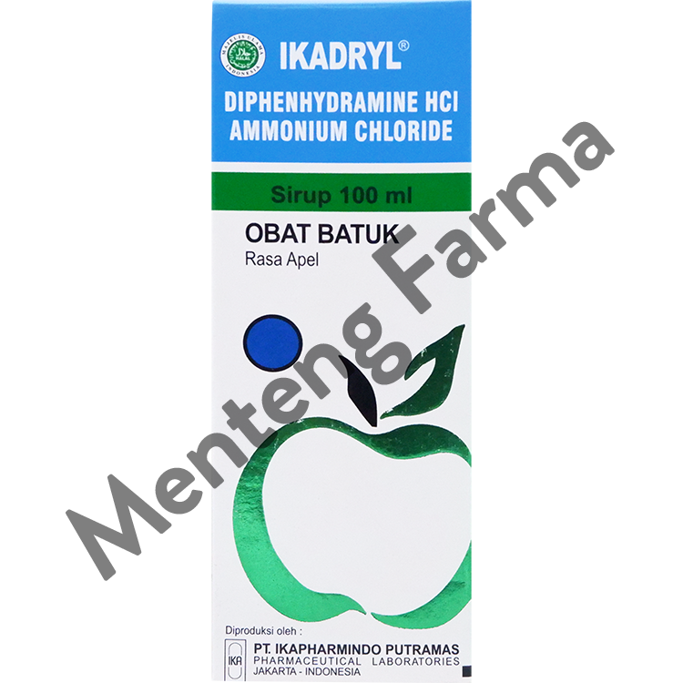 Ikadryl Sirup 100 mL - Meredakan Batuk dan Melegakan Tenggorokan - Menteng Farma