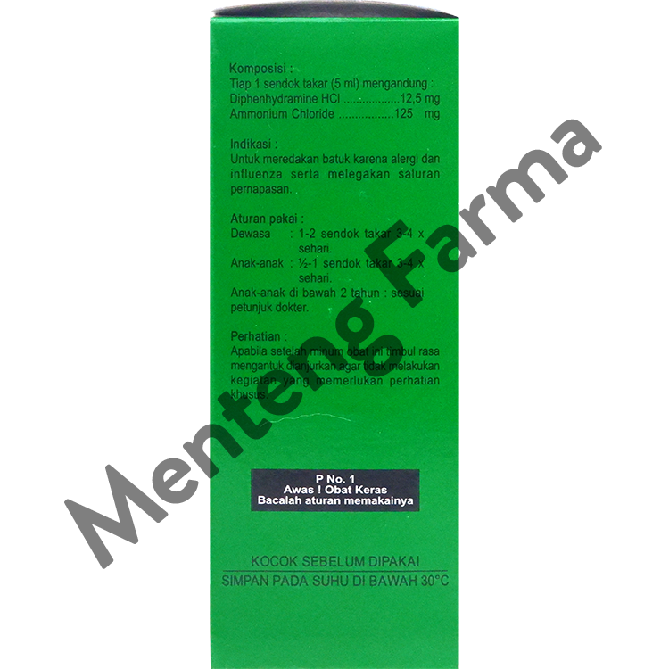 Ikadryl Sirup 100 mL - Meredakan Batuk dan Melegakan Tenggorokan - Menteng Farma