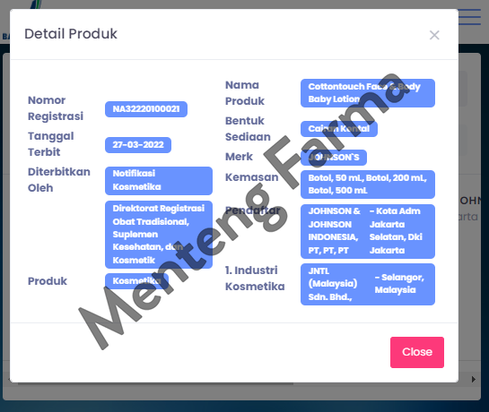 Johnson's Cottontouch Face & Body Baby Lotion 200 mL - Melembabkan dan Melembutkan Kulit Bayi - Menteng Farma