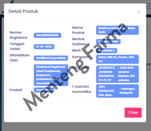 Johnson's Bedtime Hair & Body Baby Bath 200 mL - Menenangkan Bayi Sebelum Tidur - Menteng Farma