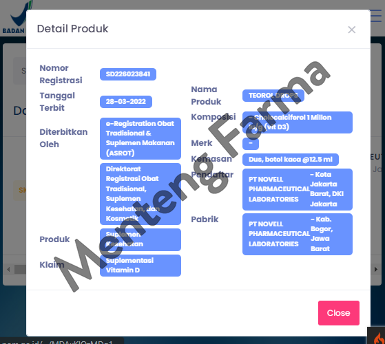 Teorol Drops Vitamin D3 400 IU - Suplemen Vitamin D