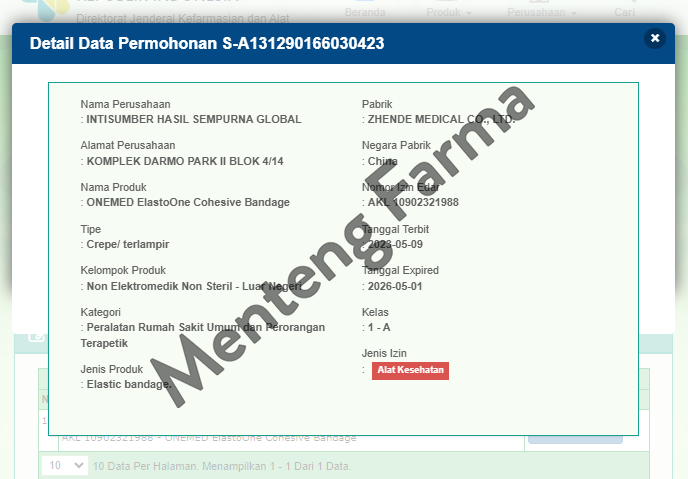 Onemed Elasto One Verban Elastis 8 CM x 4 M - Perban Elastis Pembalut Luka