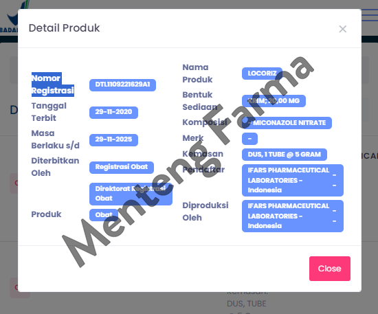 Locoriz 2% Cream 5 g - Mengatasi Infeksi Kulit Karena Jamur