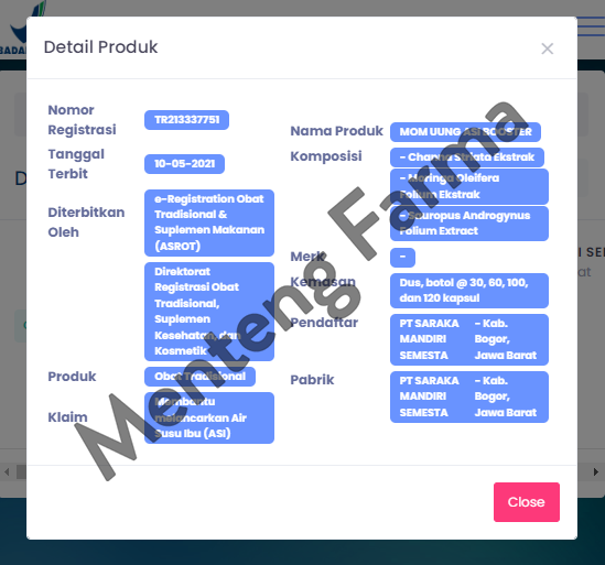 Mom Uung ASI Booster 60 Kapsul - Kapsul Pelancar ASI
