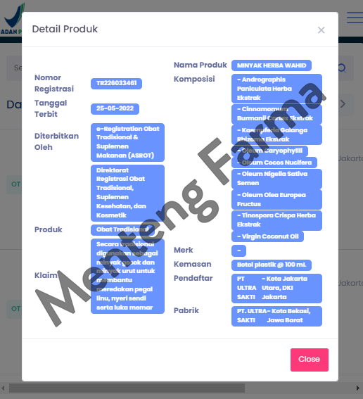 Minyak Gosok Herba Wahid 100 mL - Mengatasi Masuk Angin & Nyeri Sendi