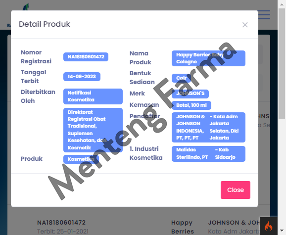 Johnson's Baby Cologne Happy Beries 100 ml - Minyak Wangi Bayi