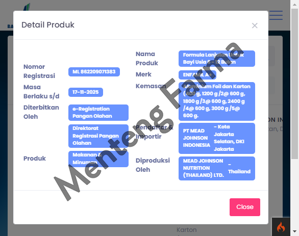 Enfamil A+2 - Susu Formula Bayi 6-12 Bulan 400 gram