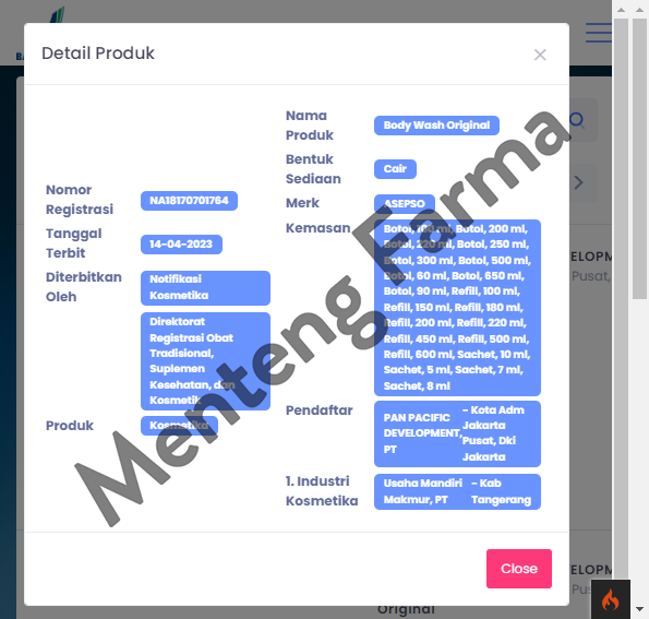 Asepso Body Wash Refill Original 450 ML - Sabun Cair Antibacterial