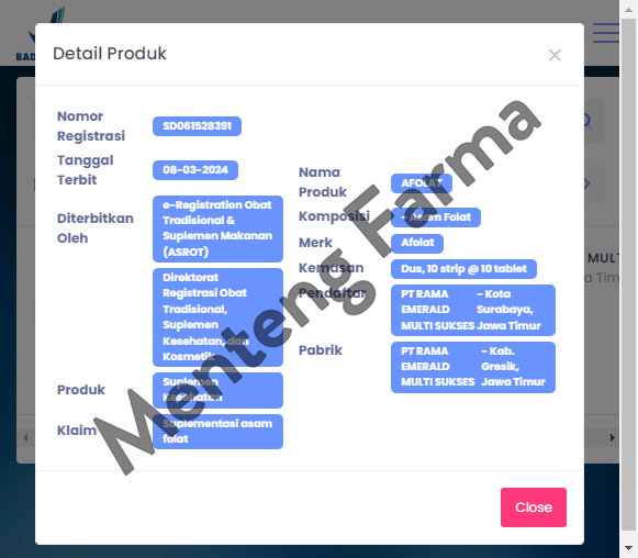 Afolat 400 mcg 10 Tablet - Memenuhi Kebutuhan Asam Folat