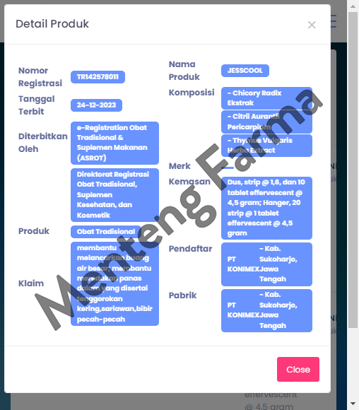 Jesscool - Minuman Penyegar Panas Dalam, Sariawan, Bibir Pecah-Pecah