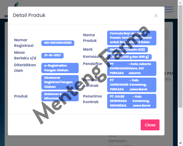 Morinaga BMT PHP 800 Gr - Susu Formula Bayi