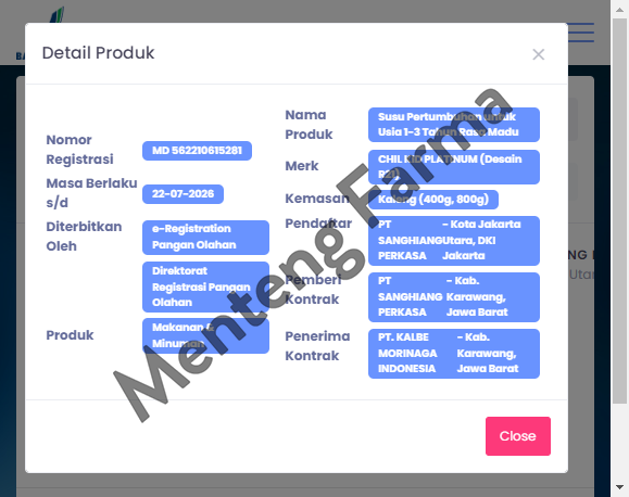 Morinaga Chil Kid Platinum Madu 800 Gr - Susu Pertumbuhan Anak 1-3 Tahun