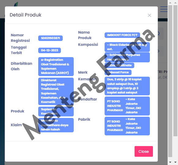 Imboost Force FCT Strip 10 Kaplet - Penambah Daya Tahan Tubuh