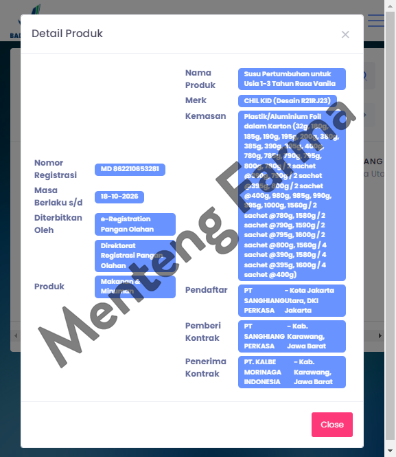 Morinaga Chil Kid Gold Vanila 985 Gr - Susu Pertumbuhan Anak 1-3 Tahun