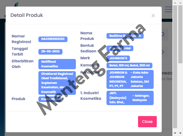 Johnson's Bedtime Baby Lotion 200 mL - Melembabkan dan Menenangkan Bayi Sebelum Tidur