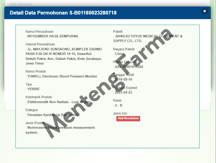 Yuwell Tensimeter Digital YE660E - Pengukur Tekanan Darah