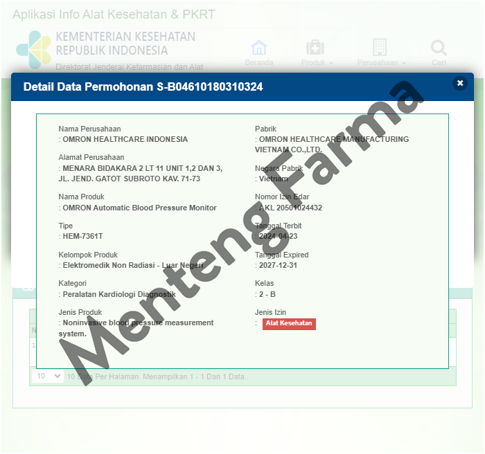Tensimeter Digital Omron HEM-7361T - Pengukur Tekanan Darah