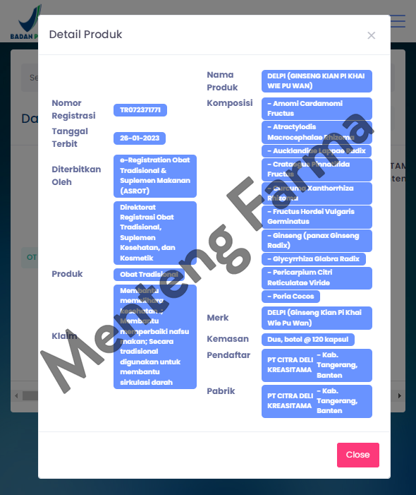 Ginseng Kianpi Pu Wan (Delpi) - Suplemen Penambah Berat Badan