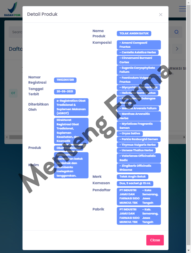 Tolak Angin Batuk Cair 5 Sachet - Meredakan Batuk Berdahak