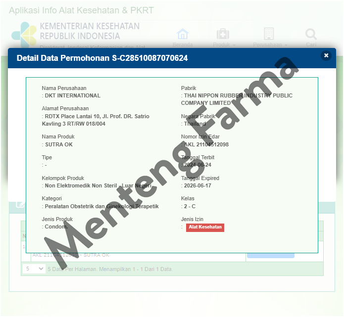 Kondom Sutra OK (Isi 12) Tanpa Dus Kemasan
