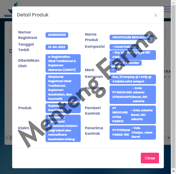 Holisticare Bio Calci-72 Isi 4 Tablet - Suplemen Kalsium dan Vitamin D3