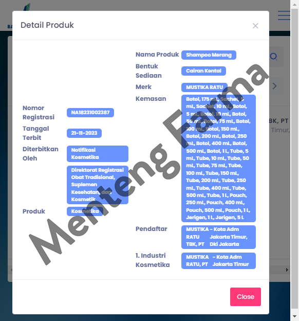 Mustika Ratu Shampoo Merang 175 ml - Perawatan Anti Ketombe